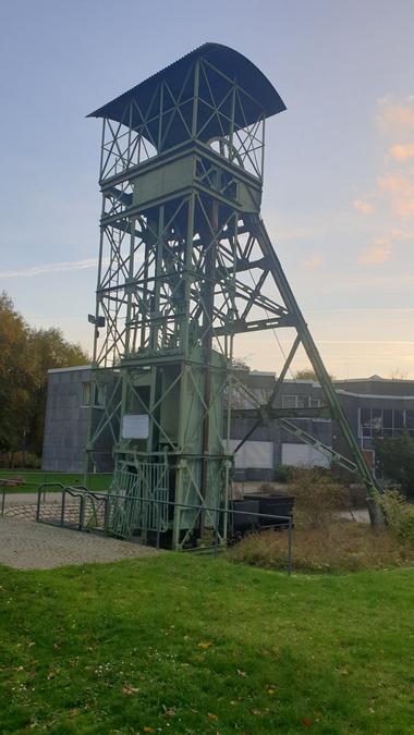 Fördergerüst des Zentralschachtes der Grube Lüderich (Industriedenkmal)