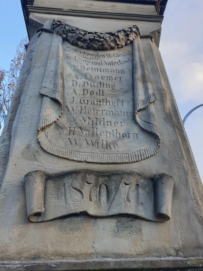 Kriegerdenkmal in Marten, Gefallene 1870-1871