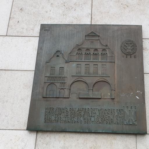Gedenktafel für das Alte Rathaus von Georg Friedrich Hartje