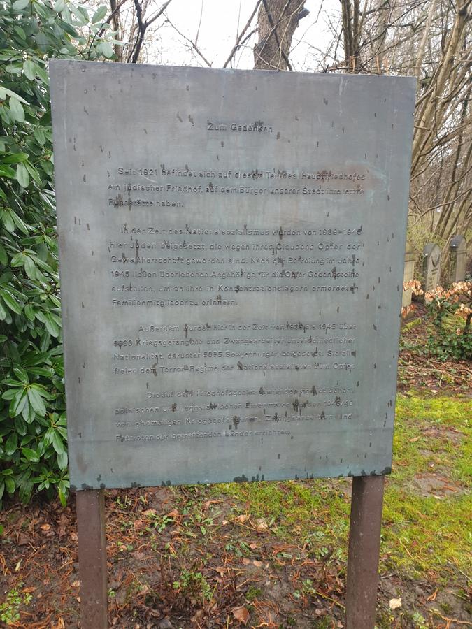 Gedenktafel für den jüdischen Friedhof