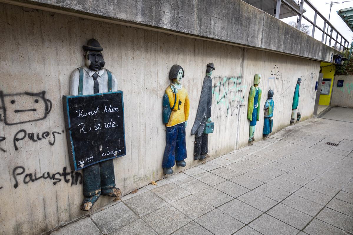 Kunstaktion Reisende
