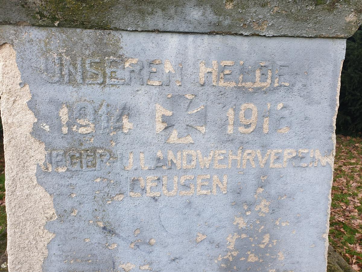 Kriegerdenkmal in Deusen, Gefallene 1914-1918