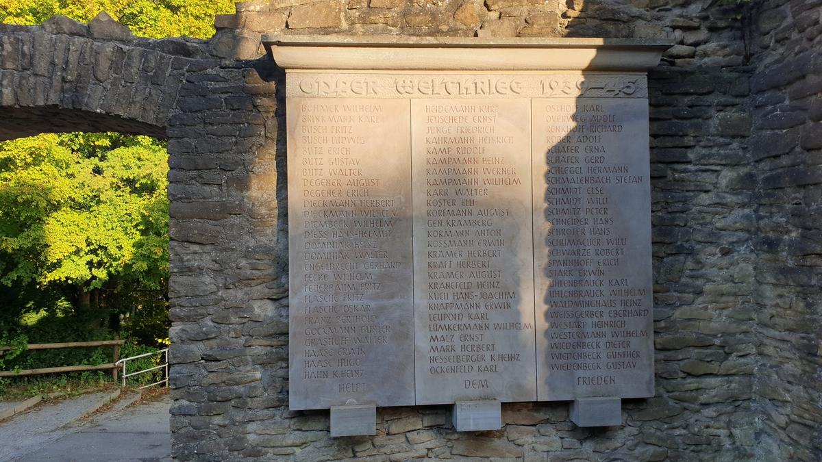 Kriegerdenkmal in Syburg, Gefallene 1914-1918