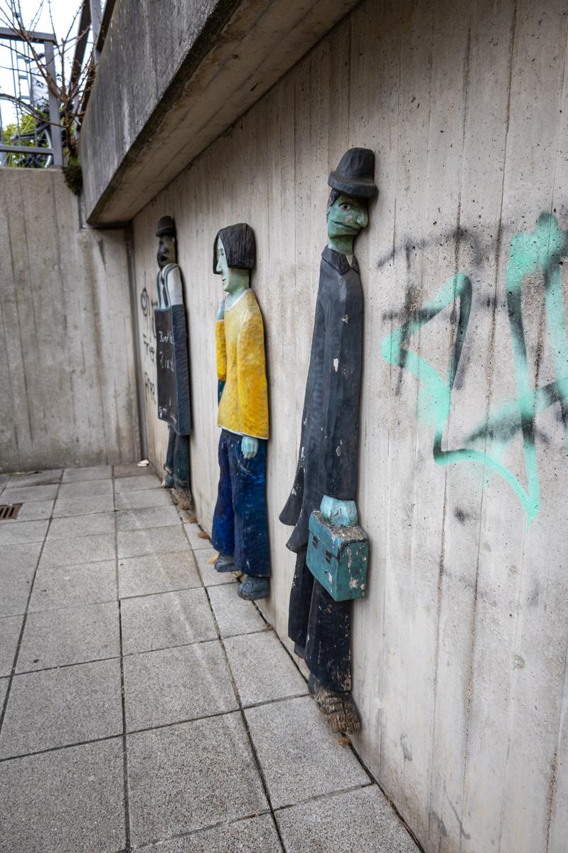 Kunstaktion Reisende