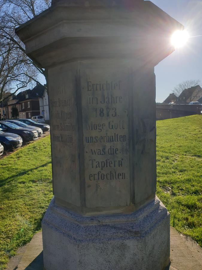 Kriegerdenkmal in Mengede, Gefallene 1866 und 1870/71