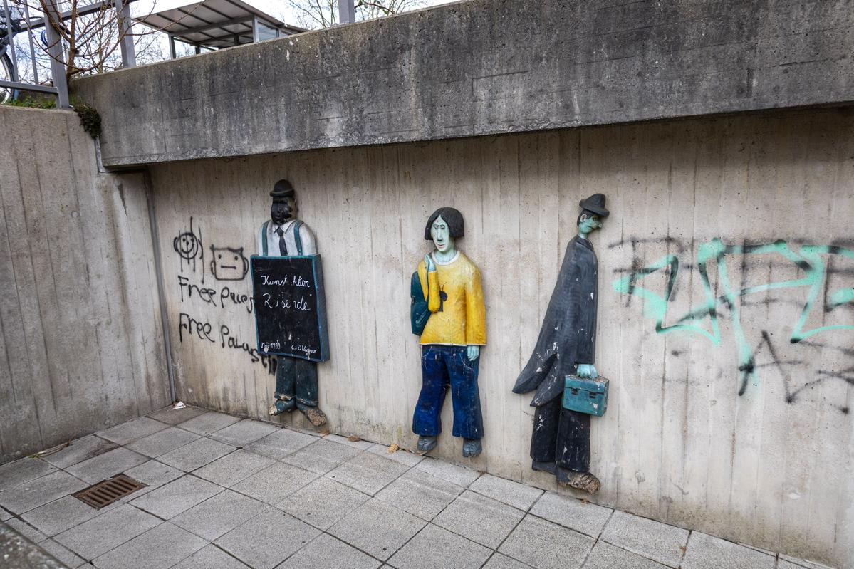 Kunstaktion Reisende