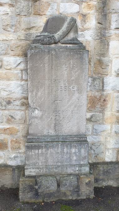 Kriegerdenkmal in Wellinghofen, Gefallene 1914-1918