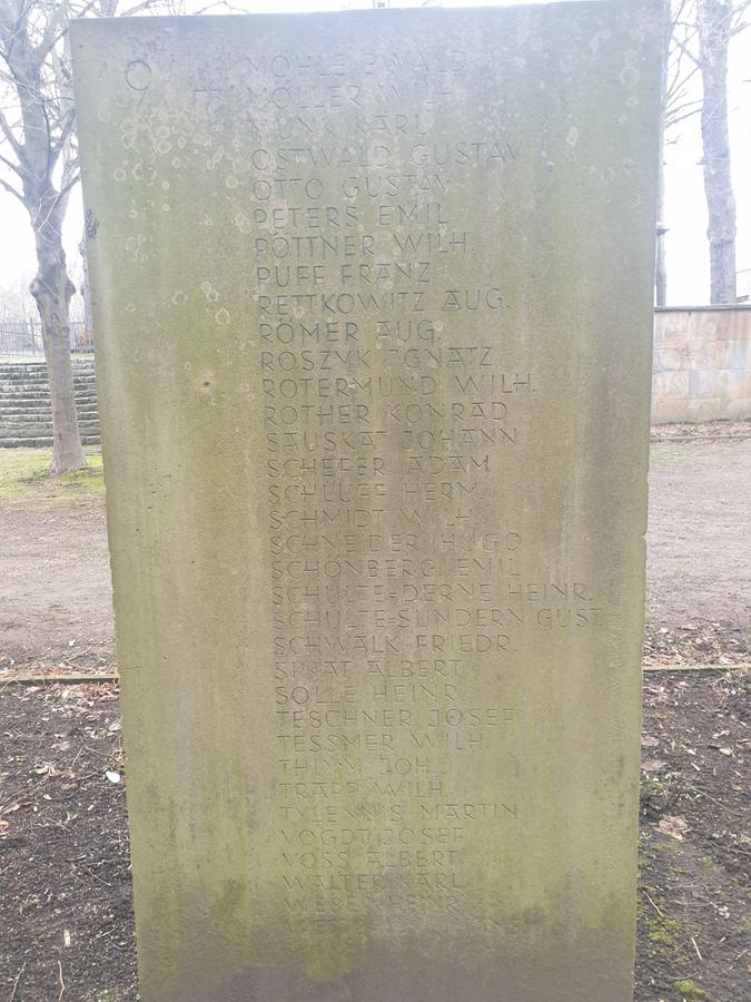 Kriegerdenkmal in Kirchderne, Gefallene 1914-1918