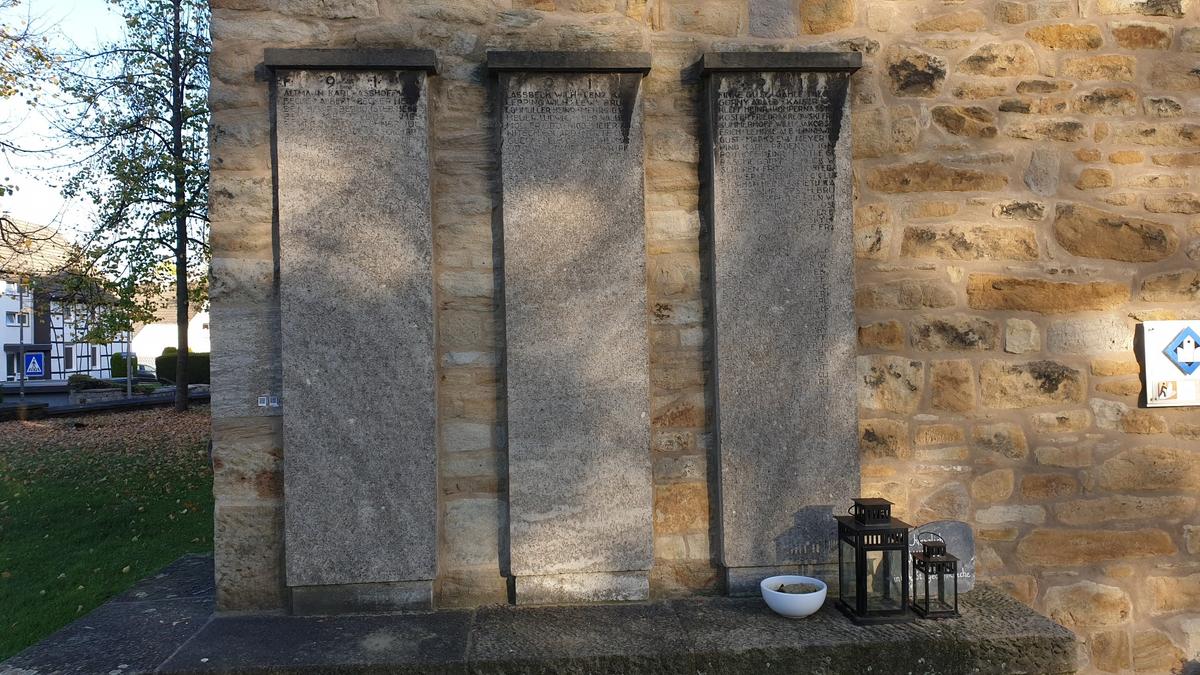 Kriegerehrenmal in Aplerbeck, Gefallene 1866, 1870-1871, 1914-1918 und 1939-1945