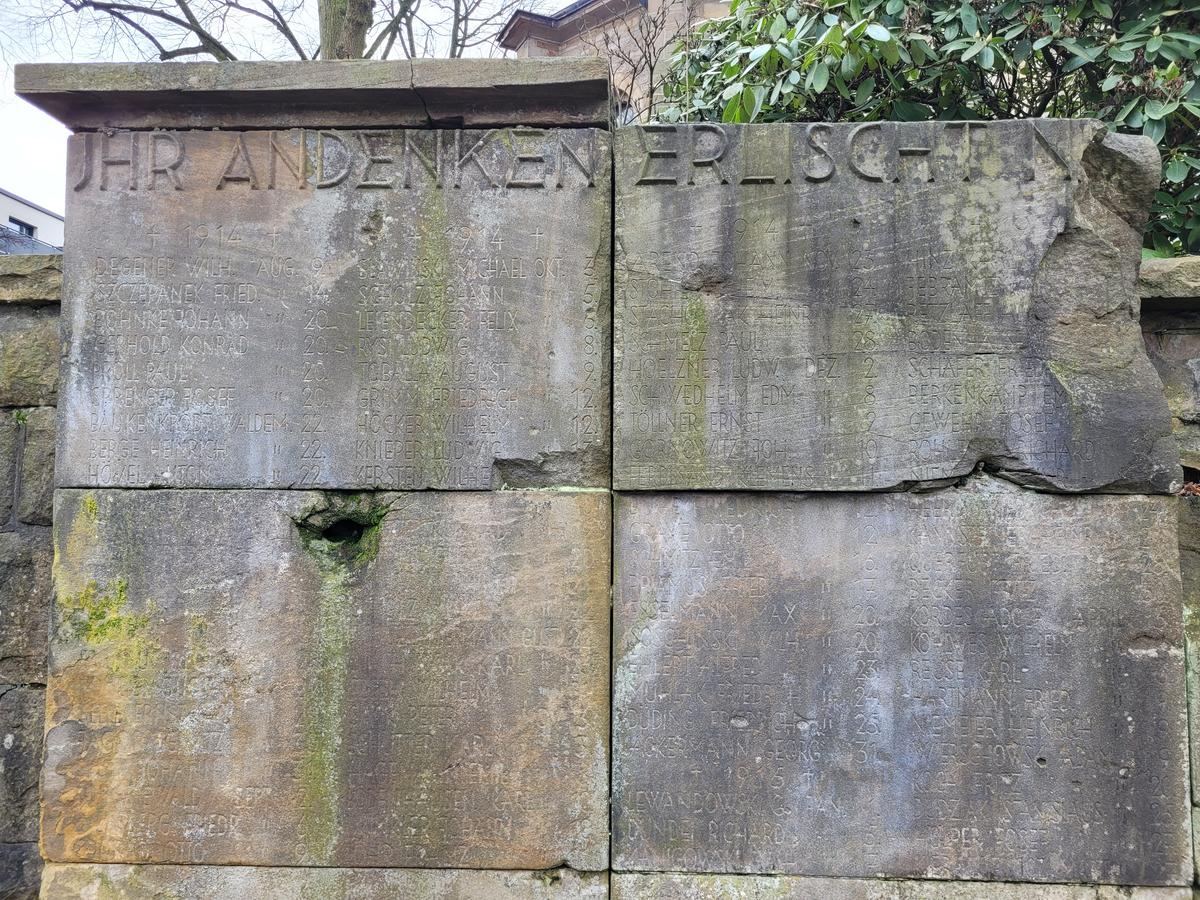 Kriegerehrenmal in Lütgendortmund, Gefallene 1914-1918