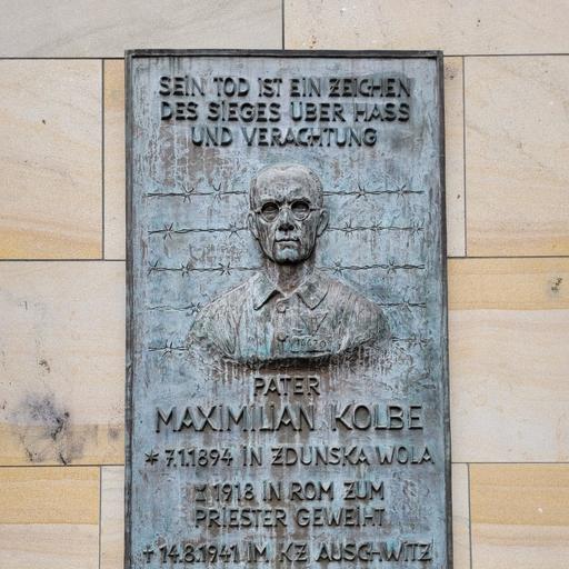 Gedenktafel für Maximilian Kolbe von Hubert A. Hartmann