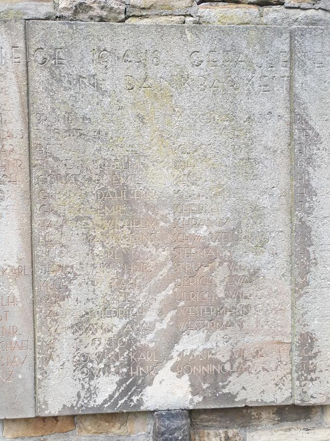 Gedenktafel 1914/18