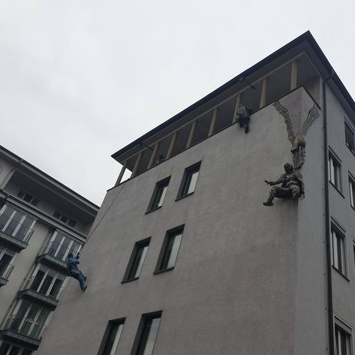 Climbing Statues von Künstler:in unbekannt