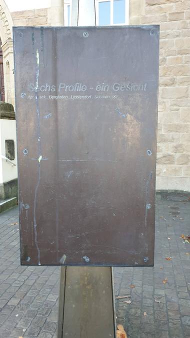 Sechs Profile - ein Gesicht (Aplerbeck Karte)