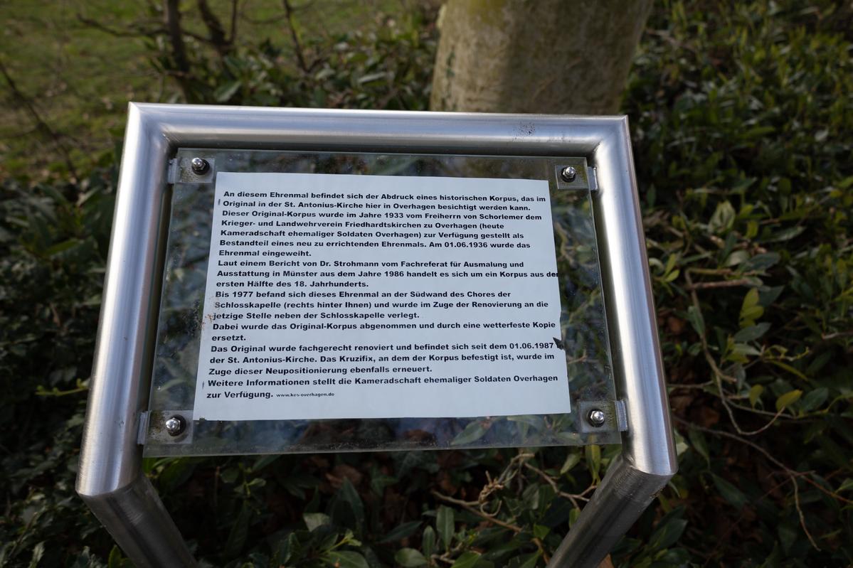 Den Toten der Kriege in Overhagen