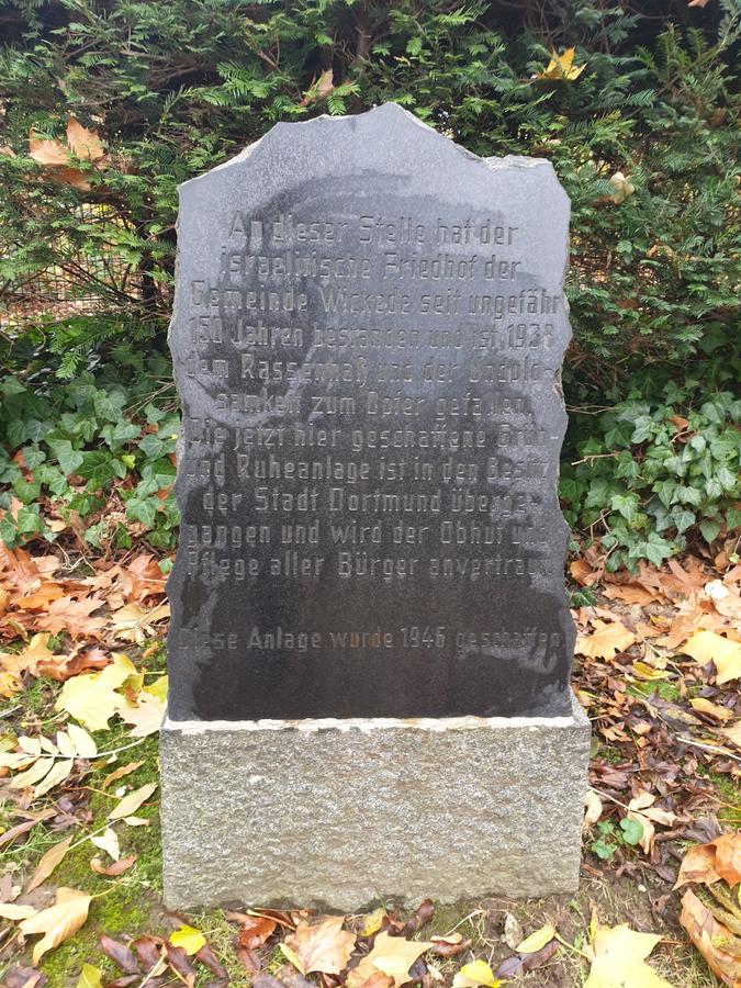 Gedenkstein für den jüdischen Friedhof Wickede