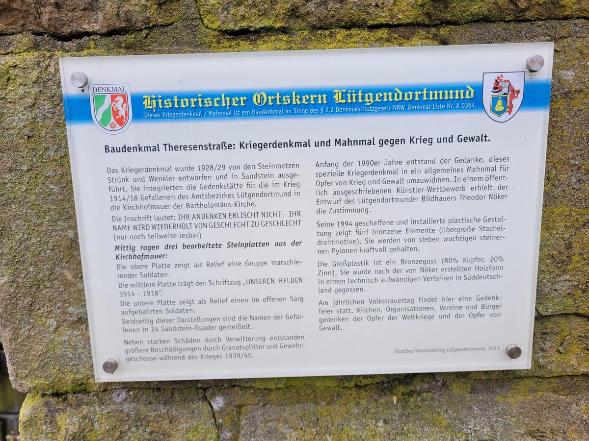 Kriegerehrenmal in Lütgendortmund, Gefallene 1914-1918