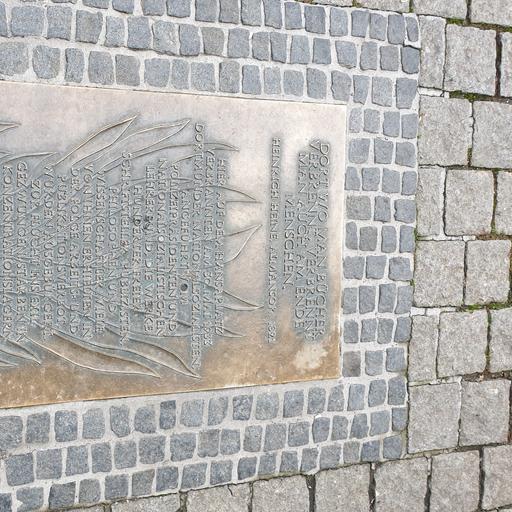 Gedenktafel zur Bücherverbrennung am Hansaplatz von Michael Odenwaeller