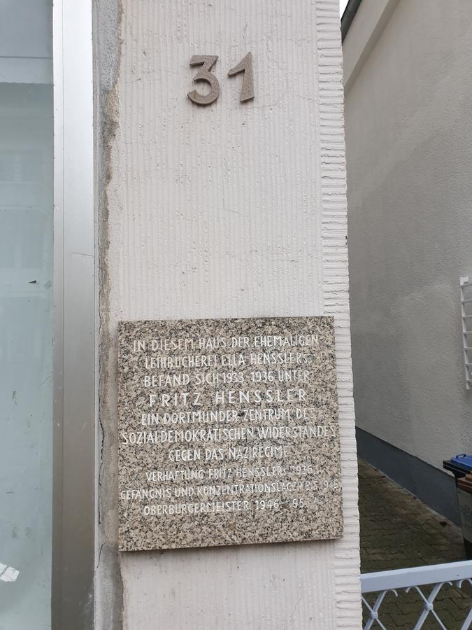 Gedenktafel für Fritz Henßler