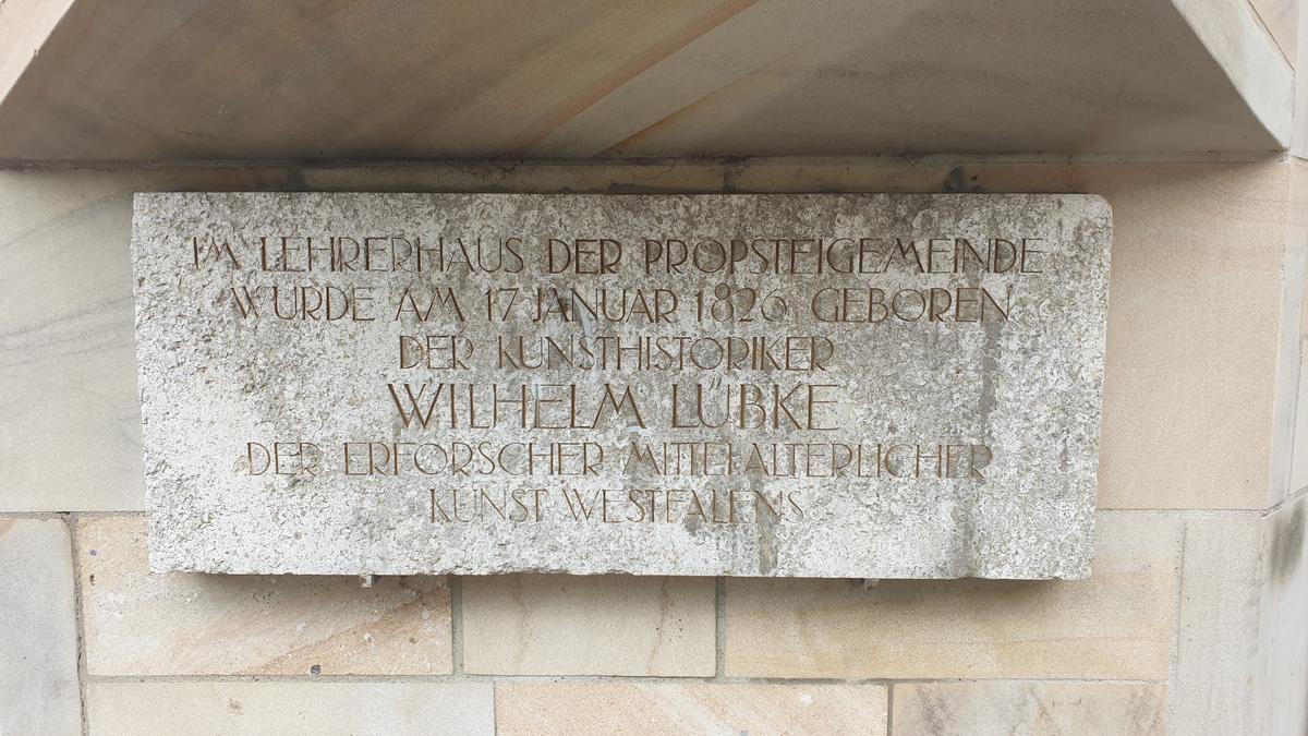 Gedenktafel für Wilhelm Lübke